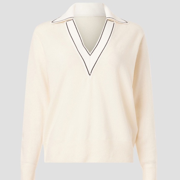 SANDRO Alizia Cashmeree Vneck Pullover Sweater - Picture 2 of 6